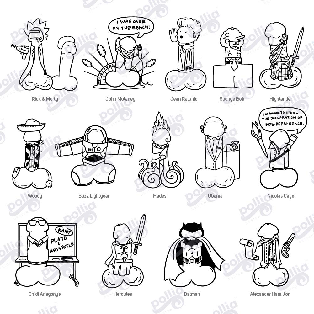 Doodle Dicks Individual Stickers