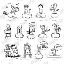 Load image into Gallery viewer, Doodle Dicks Individual Stickers