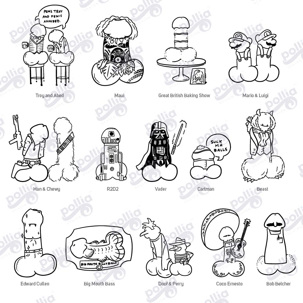 Doodle Dicks Individual Stickers