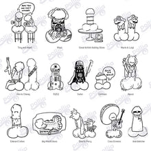 Load image into Gallery viewer, Doodle Dicks Individual Stickers