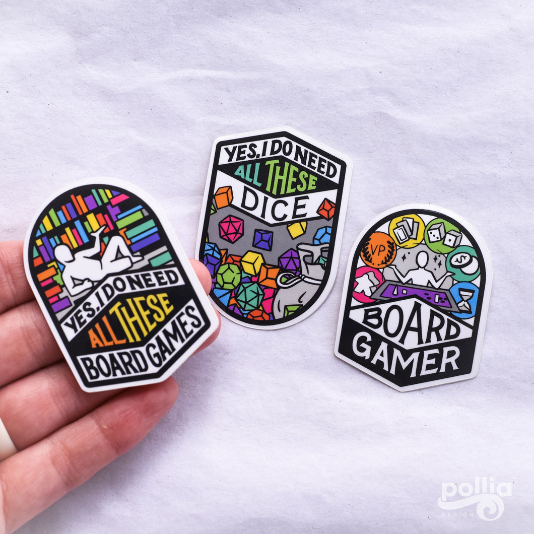 Board Gamer Stickers