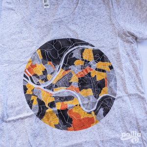 Pittsburgh Neighborhood Map Women's Tri-Blend T-Shirt