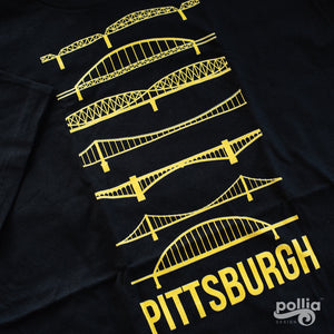 Pittsburgh Bridges Silhouette Sustainable T-Shirt