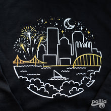 Load image into Gallery viewer, Pittsburgh Starry Skyline Sweatshirt