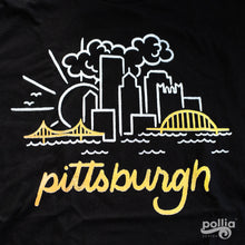 Load image into Gallery viewer, Pittsburgh Mono-Skyline Unisex T-Shirt