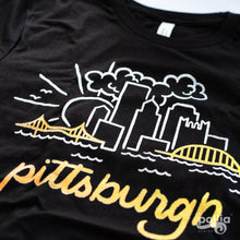 Load image into Gallery viewer, Pittsburgh Mono-Skyline Unisex T-Shirt