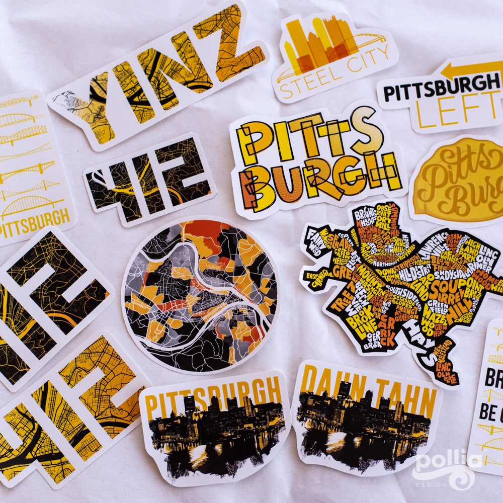 Pittsburgh Stickers – Pollia Design