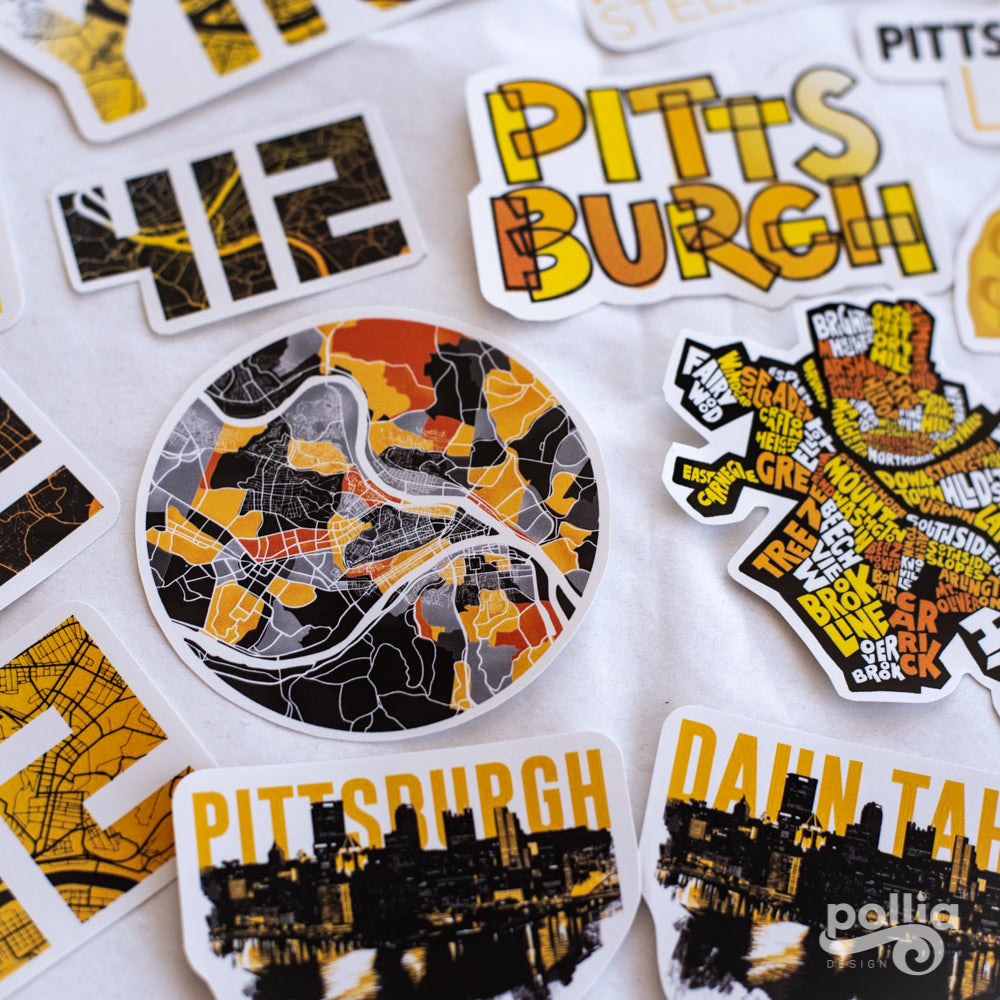 Pittsburgh Stickers – Pollia Design