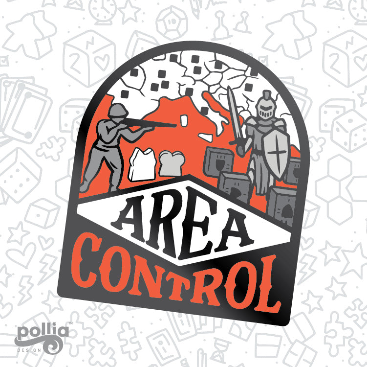 Area Control Board Game Genre Enamel Pin
