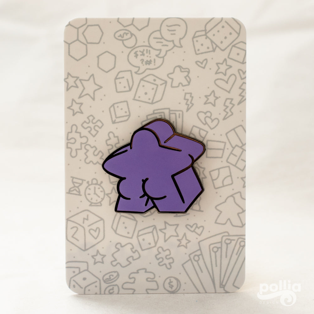 Meeple Butt Enamel Pins