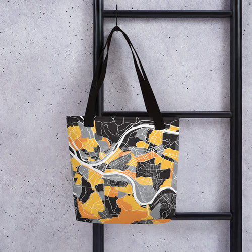 Pittsburgh Map Tote Bag