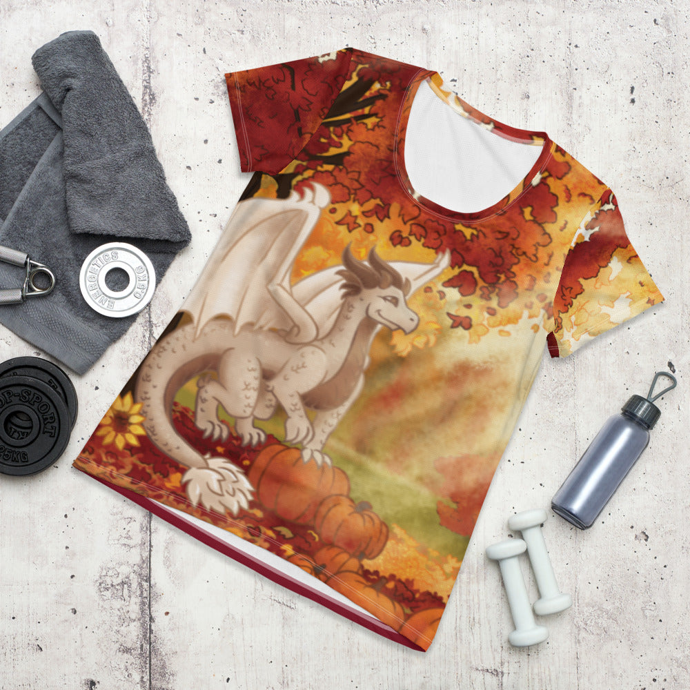 Autumn Dragon Women's Athletic T-shirt