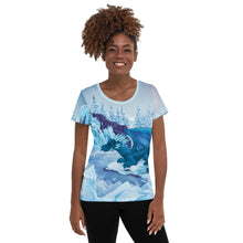 Load image into Gallery viewer, Winter Dragon Women&#39;s Athletic T-shirt