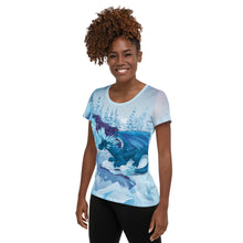 Load image into Gallery viewer, Winter Dragon Women&#39;s Athletic T-shirt