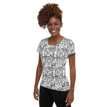 Load image into Gallery viewer, Bookish Doodles V7 Women&#39;s Athletic T-shirt