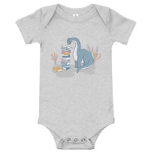 Load image into Gallery viewer, Sweet Bookish Dino Baby One Piece