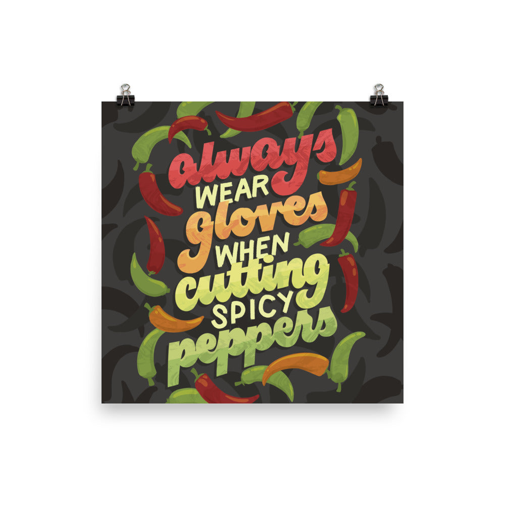Spicy Peppers Poster