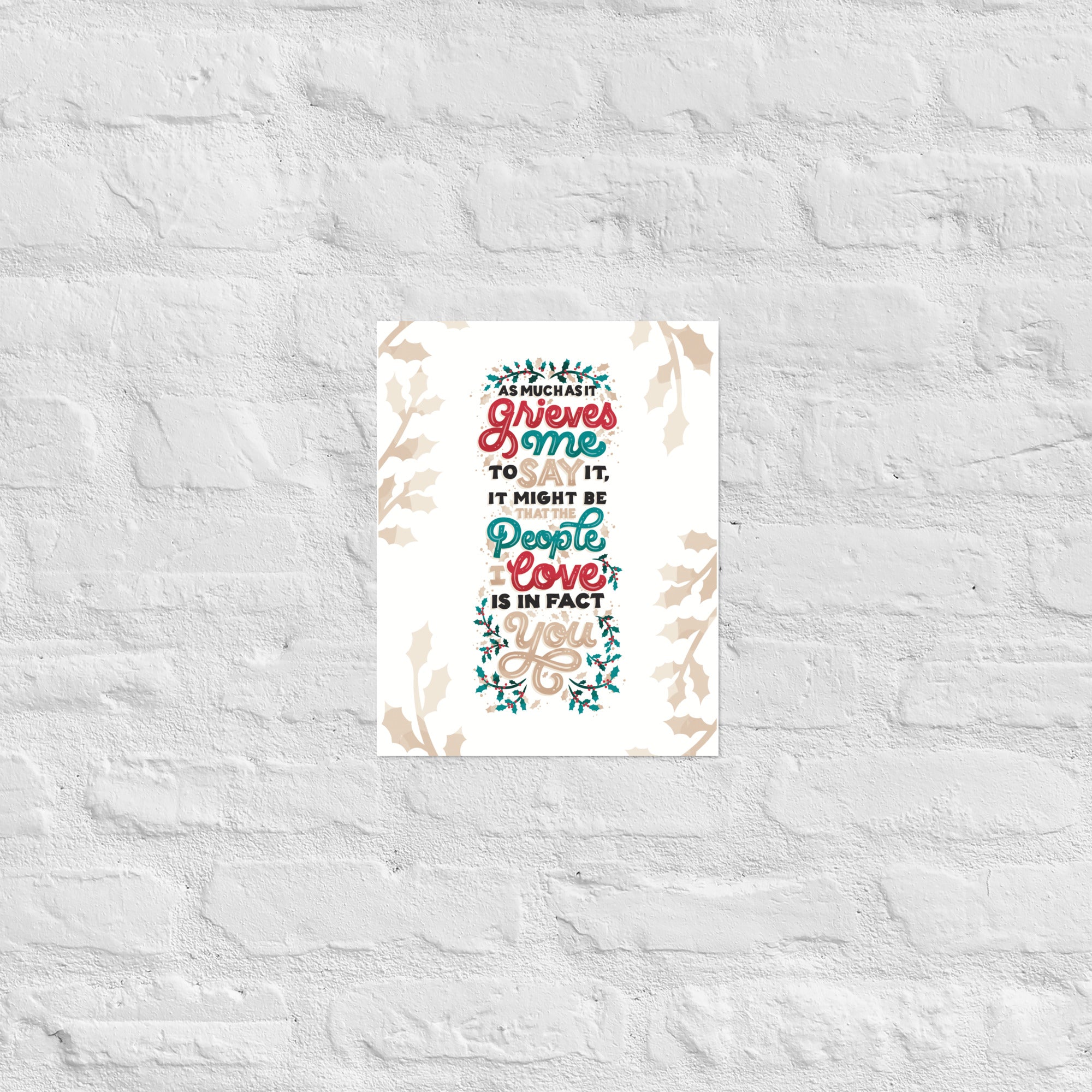 Friendship Love Actually Christmas Poster
