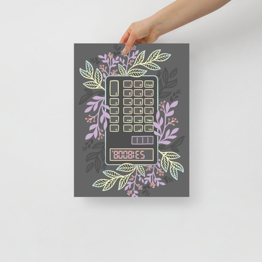 Calculator Boobies Poster