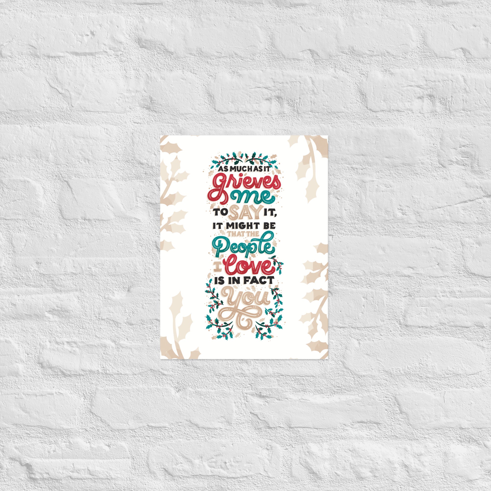 Friendship Love Actually Christmas Poster