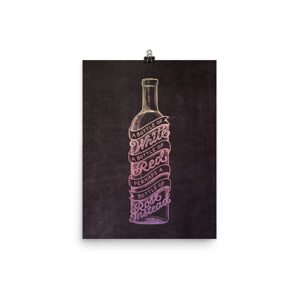 A Bottle of Rose Instead Poster
