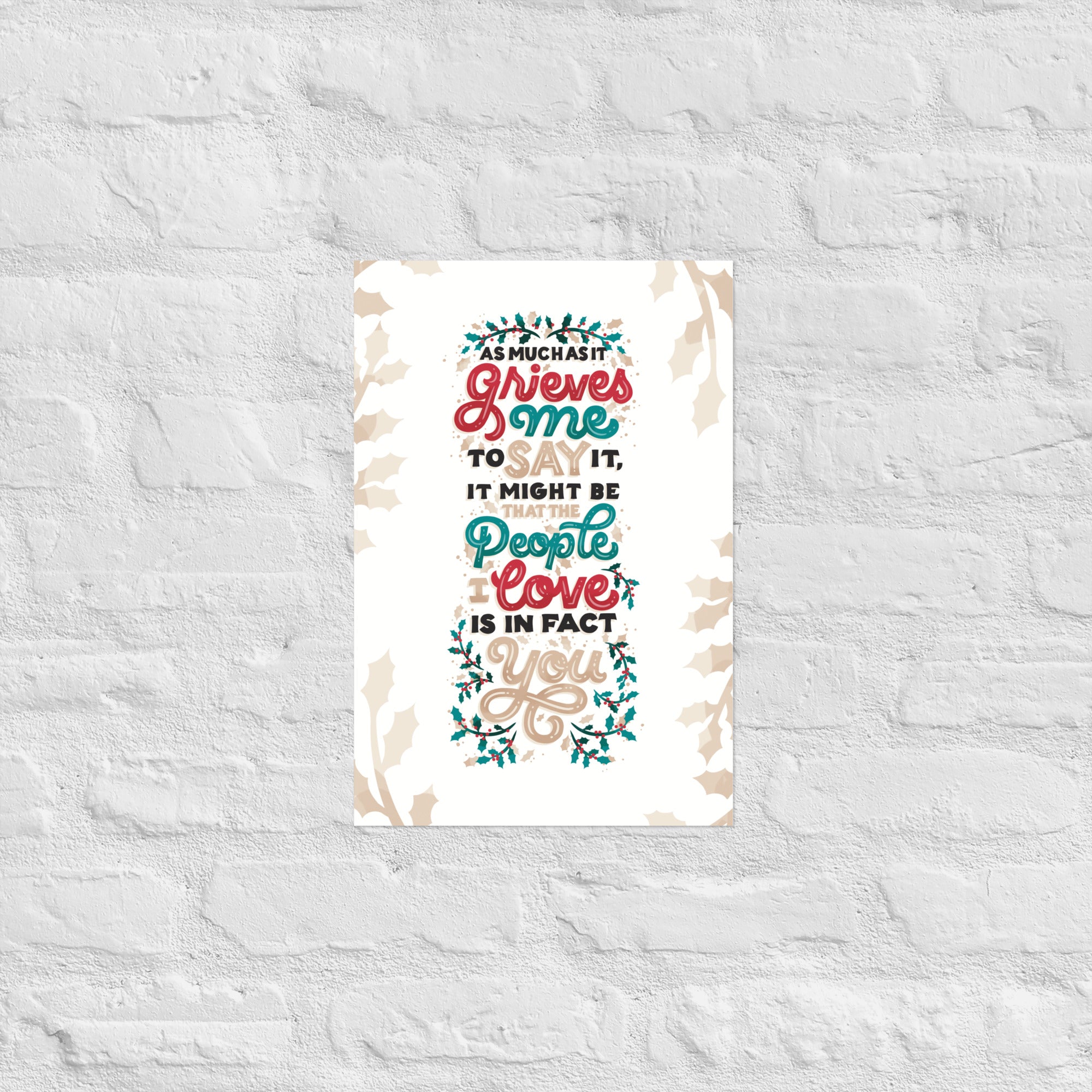 Friendship Love Actually Christmas Poster