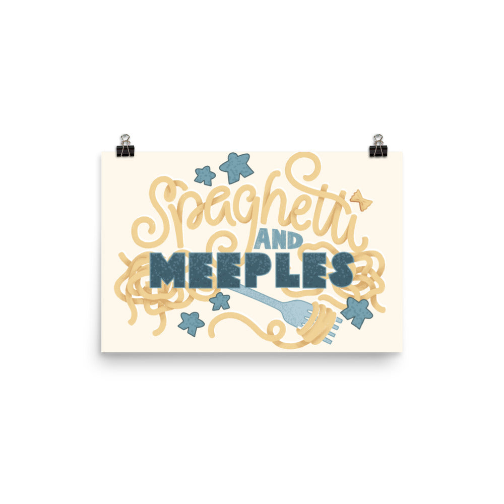 Spaghetti and Meeples Poster