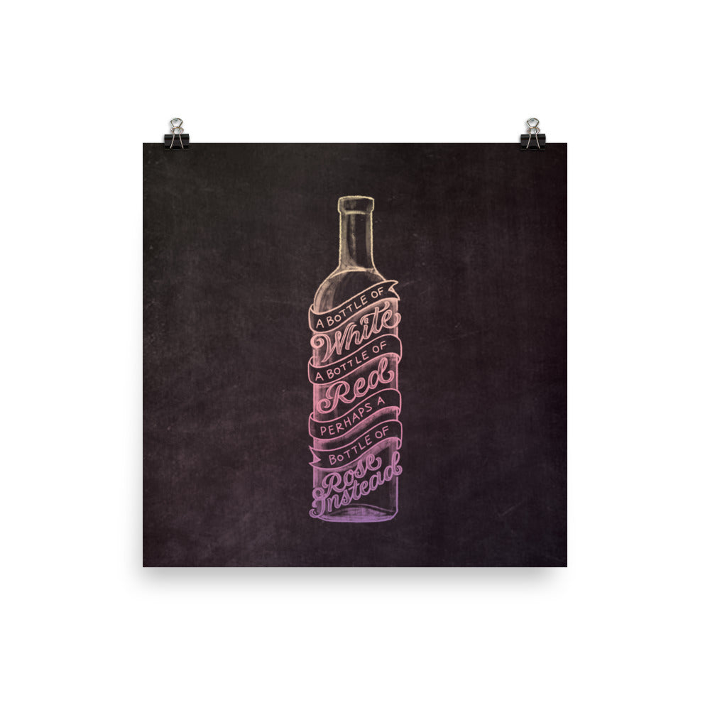 A Bottle of Rose Instead Poster