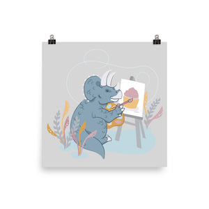 Sweet Painting Dino Poster