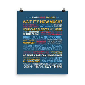 Stuff Board Game Spouses Say Poster