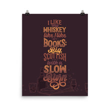 Load image into Gallery viewer, Like My Whiskey Like I Like My Books Poster