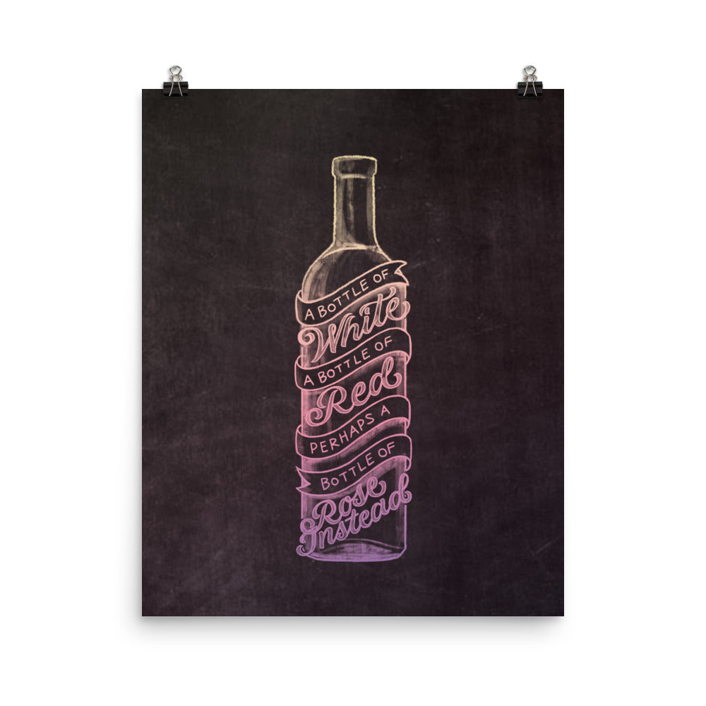 A Bottle of Rose Instead Poster