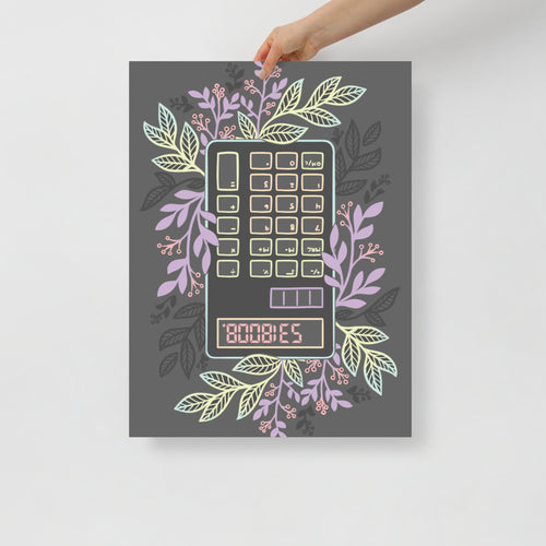 Calculator Boobies Poster