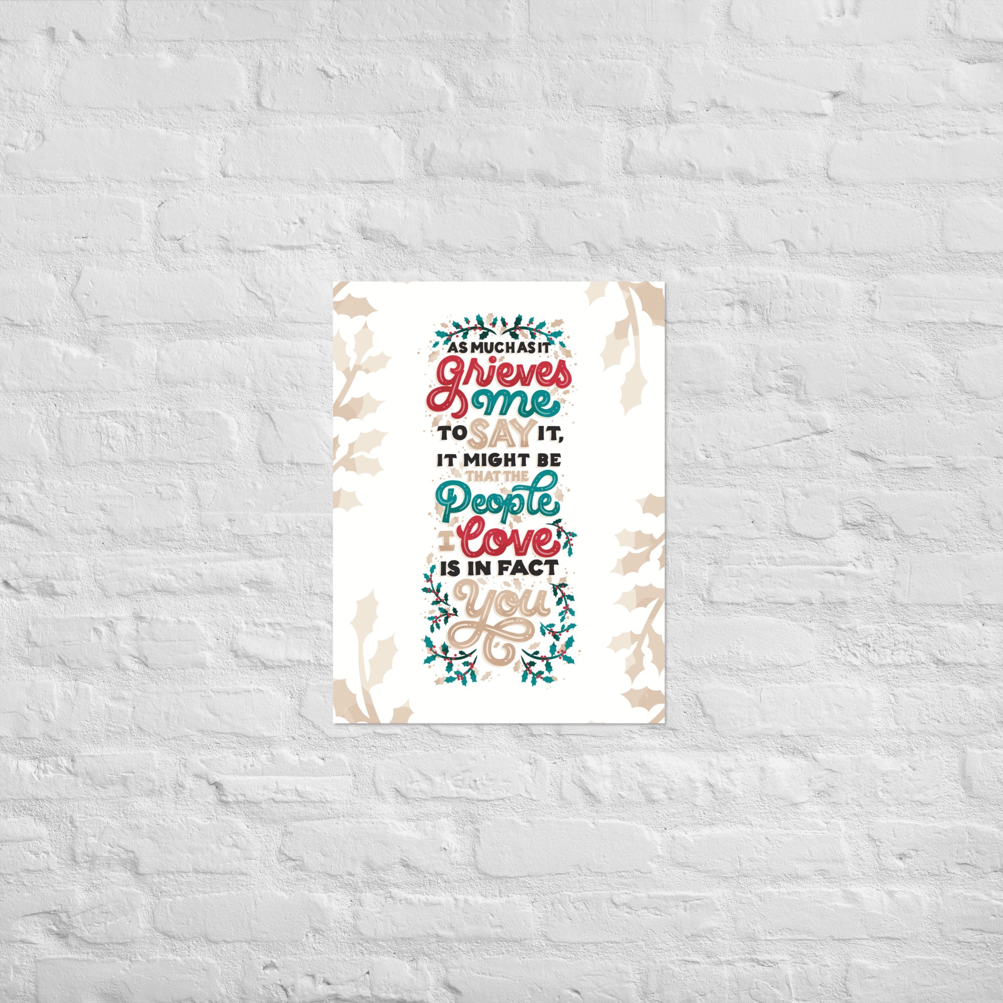 Friendship Love Actually Christmas Poster