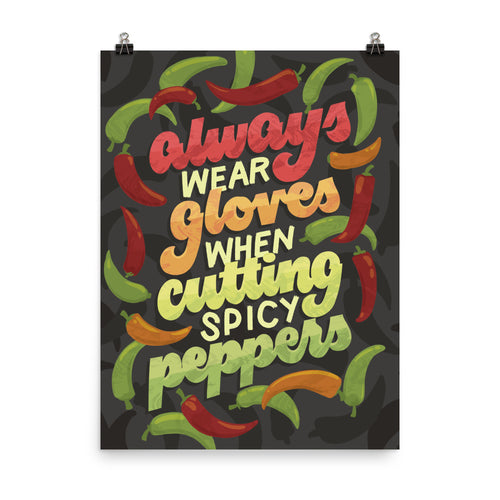 Spicy Peppers Poster