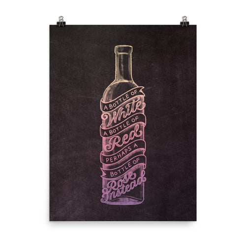 A Bottle of Rose Instead Poster