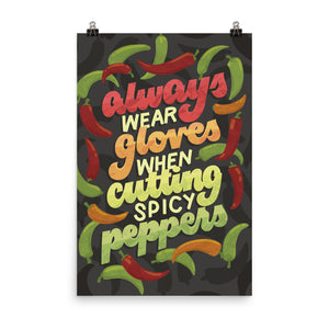 Spicy Peppers Poster