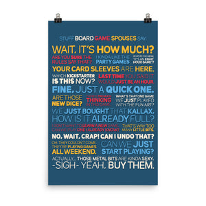 Stuff Board Game Spouses Say Poster