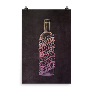 A Bottle of Rose Instead Poster