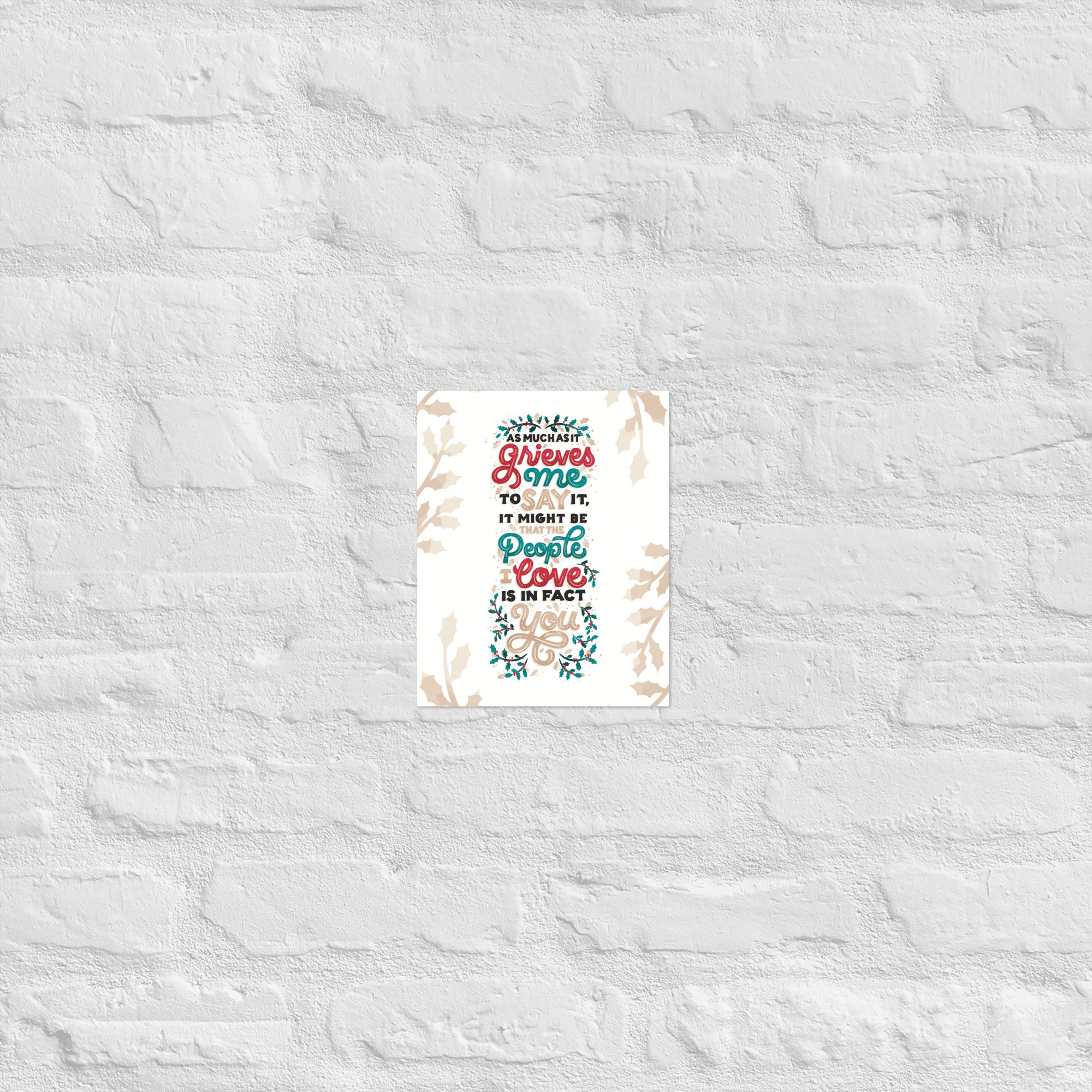 Friendship Love Actually Christmas Poster