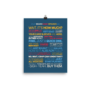 Stuff Board Game Spouses Say Poster