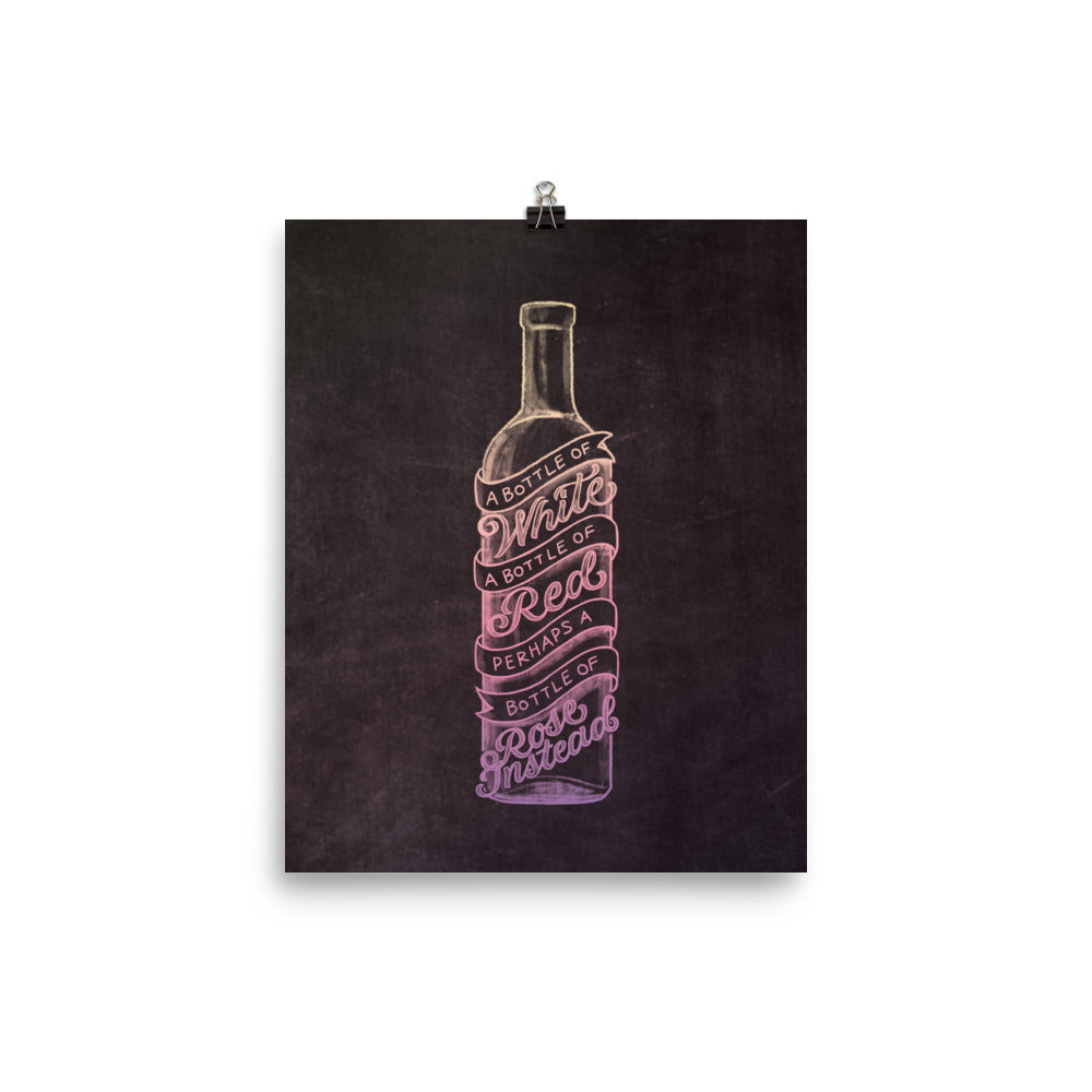 A Bottle of Rose Instead Poster