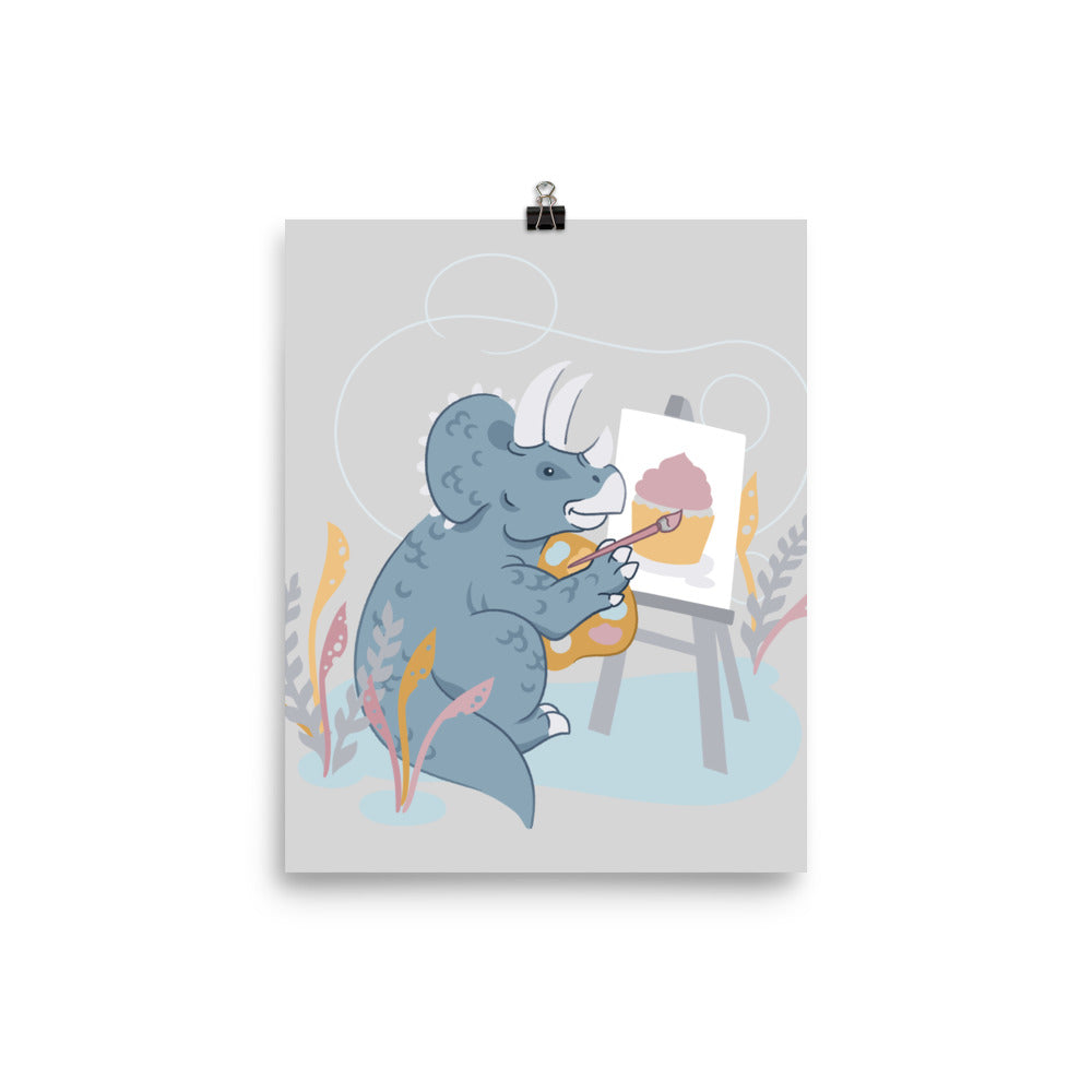 Sweet Painting Dino Poster