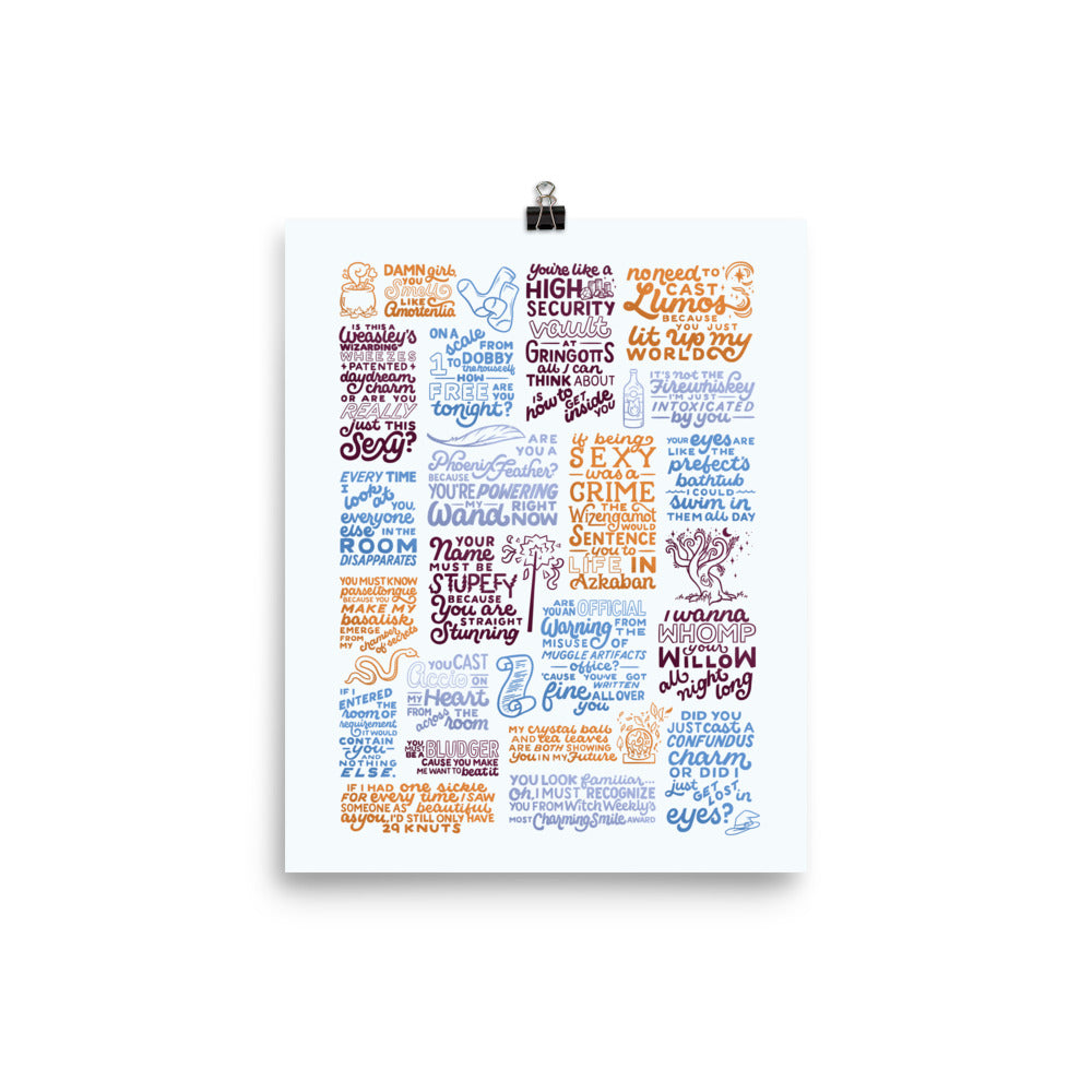 Wizarding Pickup Lines Poster