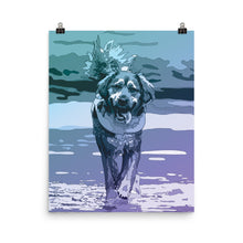 Load image into Gallery viewer, Aqua Dog Poster