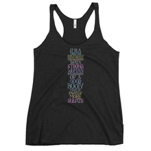 Load image into Gallery viewer, Must be in Want of More Squats Racerback Tri-Blend Tank Top
