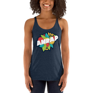 AMRAP Floral Racerback Tri-Blend Tank Top