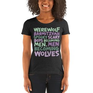 Werewolf Barmitzvah Spooky Typography Women's Tri-Blend T-Shirt