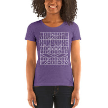 Load image into Gallery viewer, Knitting Pattern Symbols Women&#39;s Tri-Blend T-Shirt