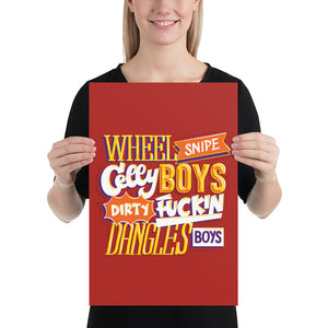 Wheel Snipe Celly Poster